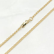 14K Solid Gold Wheat Chain